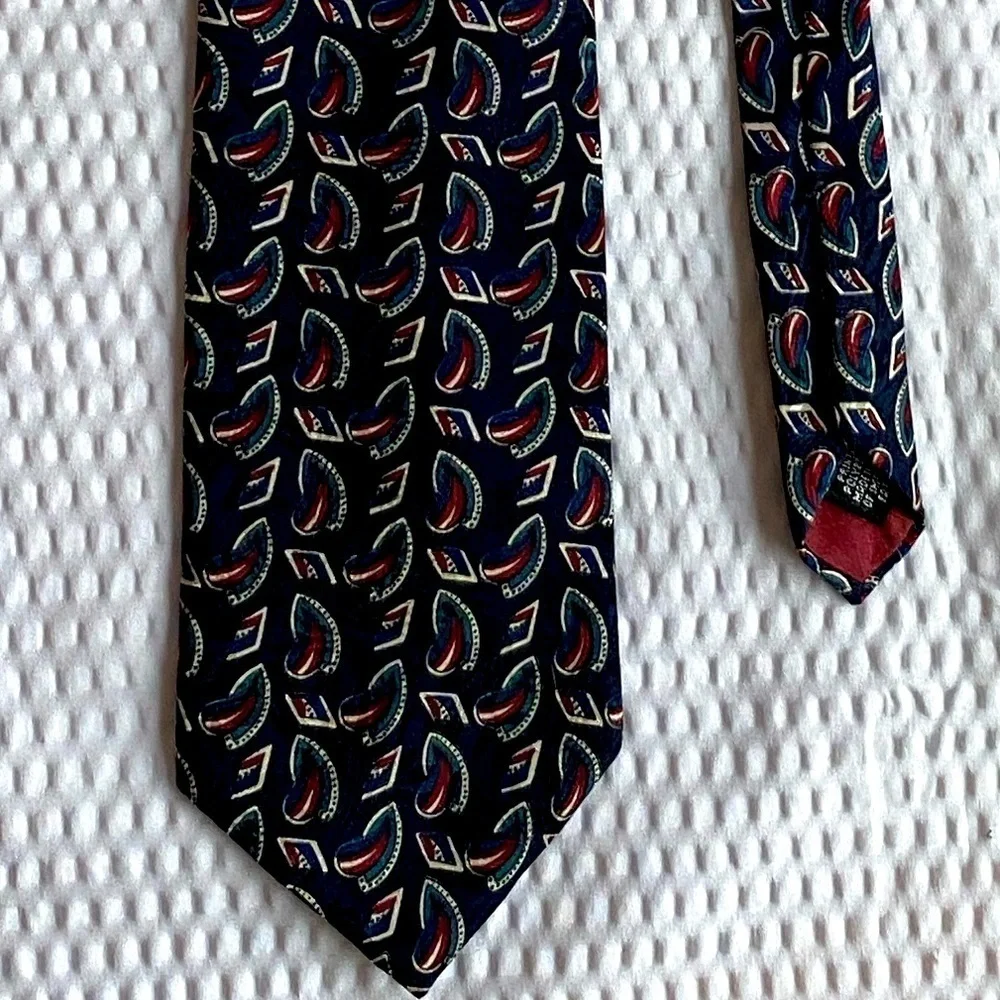 Christian Dior Monsieur Paisley Tie Blue Red Green 58”